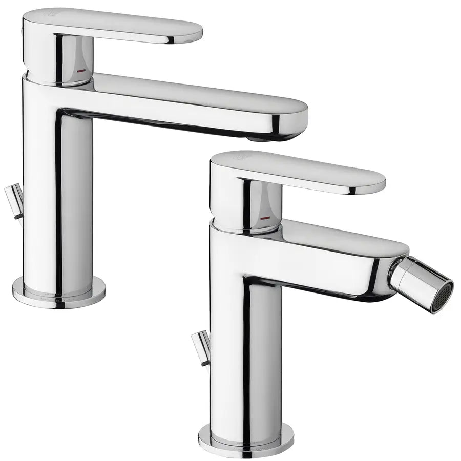 Coppia di miscelatori Paffoni Candy lavabo e bidet con pilette di scarico