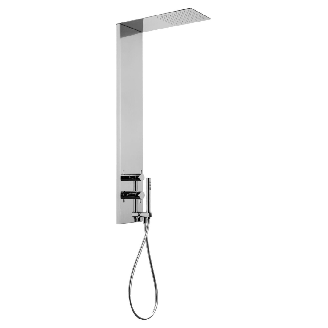 Paffoni Beta Zcol672 pannello doccia con Miscelatore E Deviatore 2 Vie In Acciaio Inox Cromo